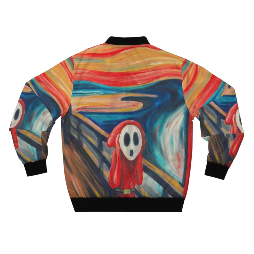 Bomber jacket featuring the iconic "The Scream" painting by Edvard Munch - Back