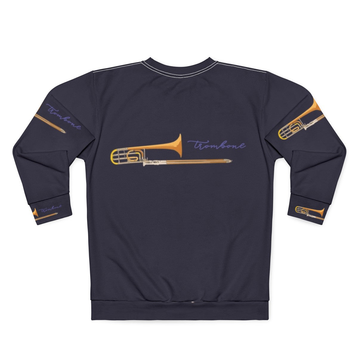 Trombone Sweatshirt for Passionate Musicians - Back