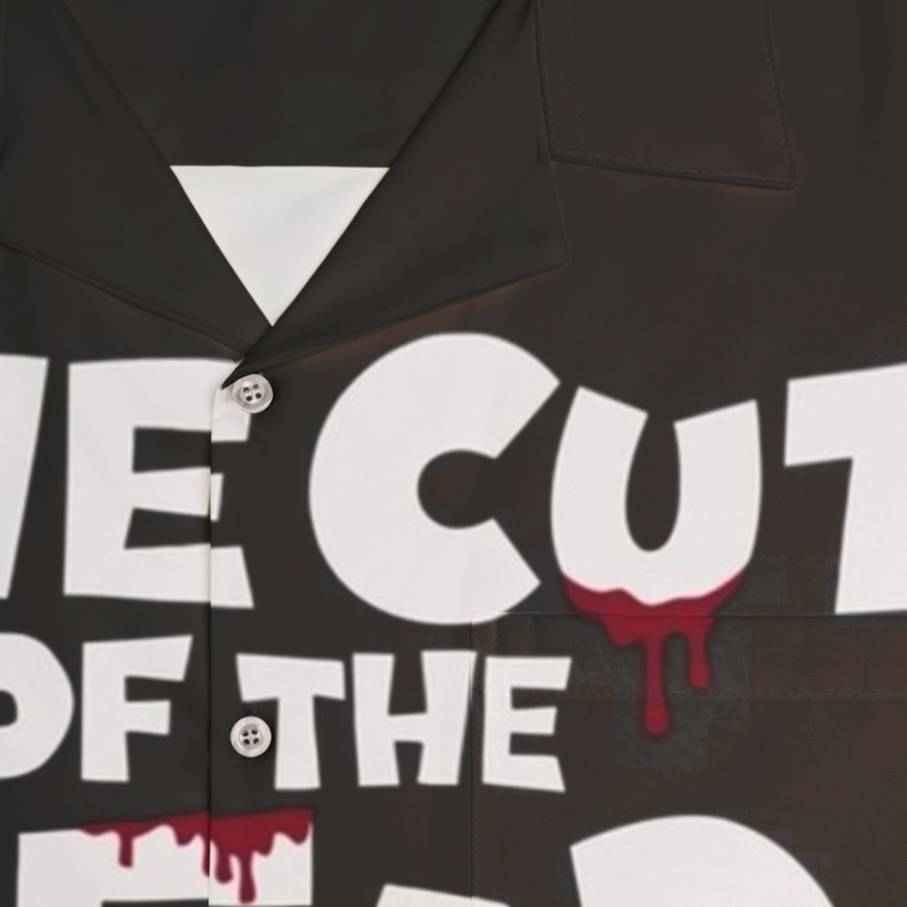 One Cut of the Dead Hawaiian Shirt featuring zombie movie horror comedy design - Detail