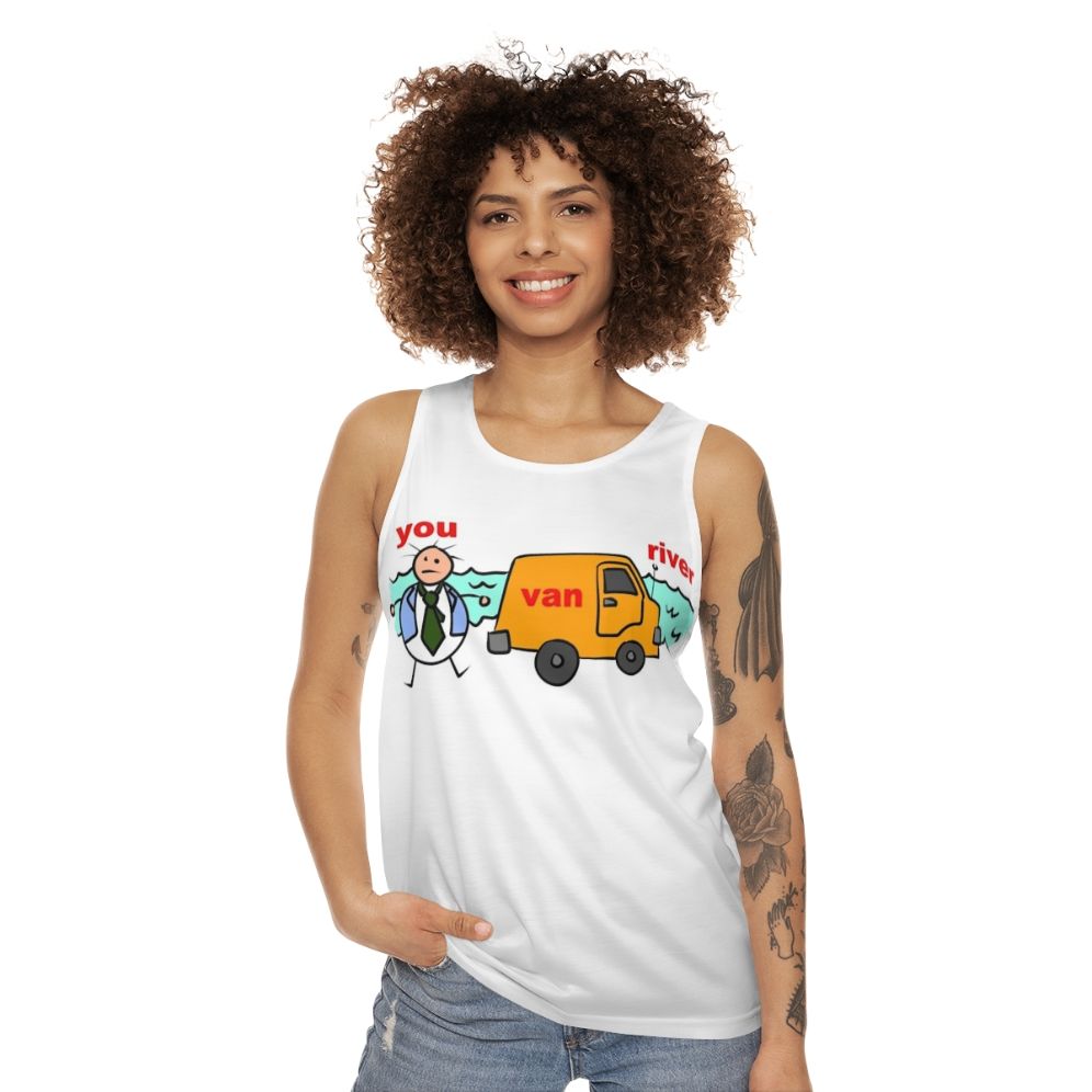 Chris Farley's "Van Down By The River" Unisex Tank Top - women