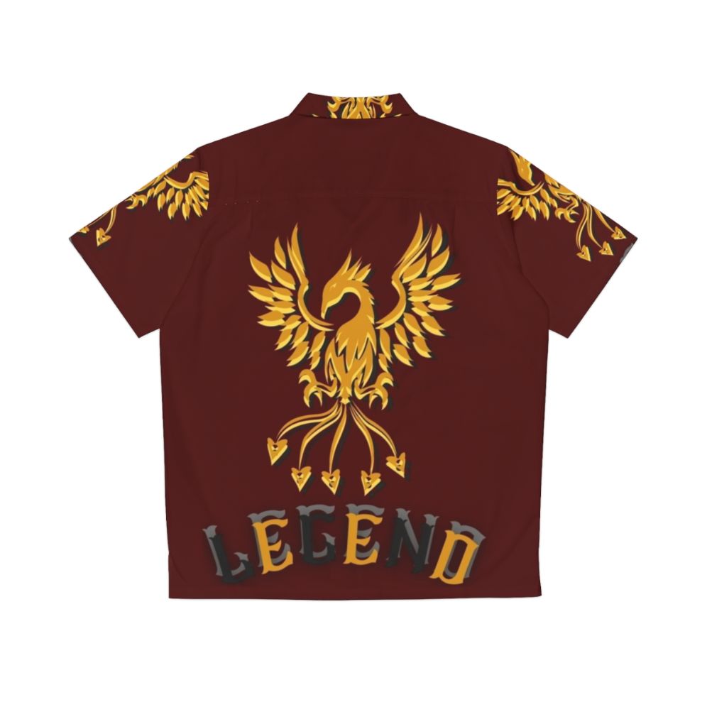 Legendary Golden Phoenix Hawaiian Shirt - Back