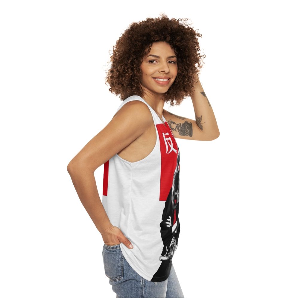 Cyberpunk Japanese urban style unisex tank top - women side