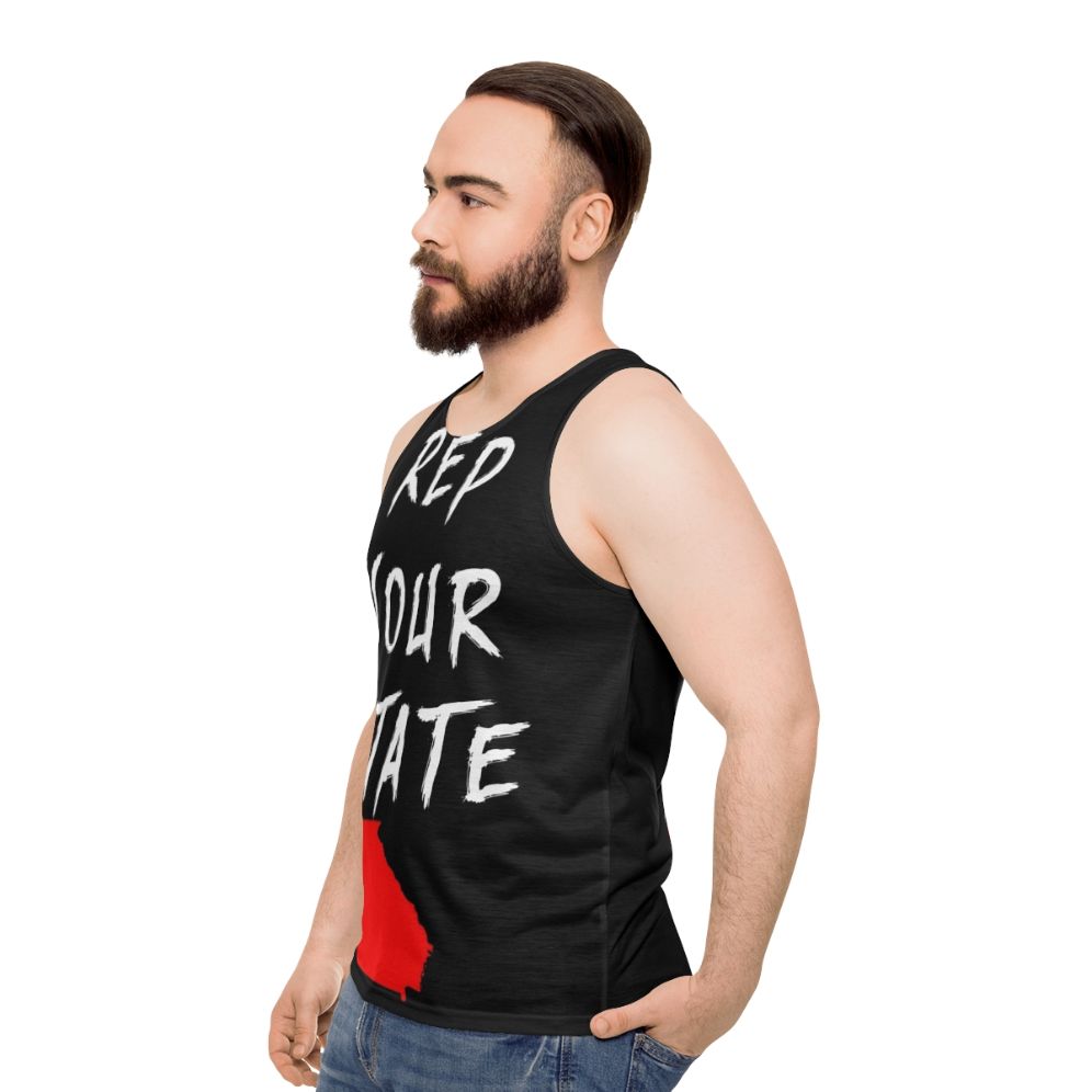 Georgia state pride unisex tank top - men side