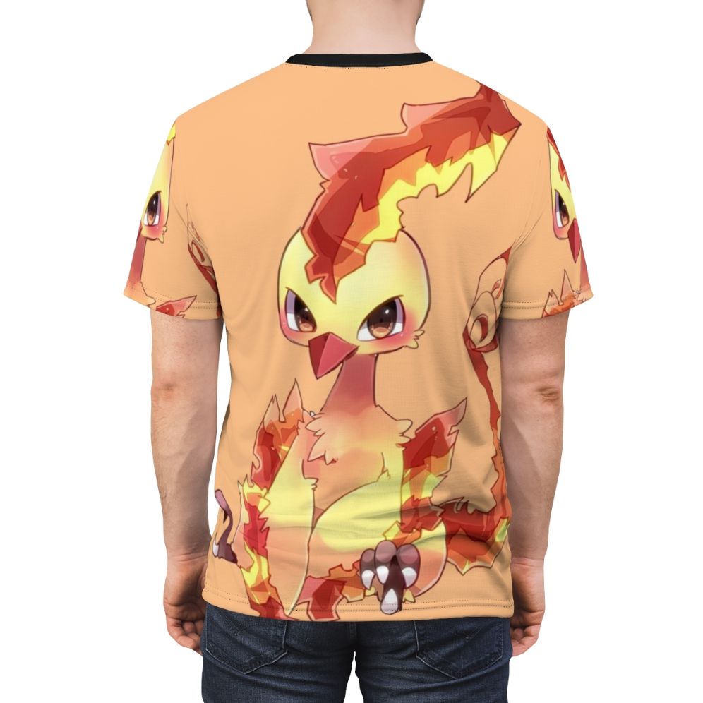 Mythical phoenix fantasy creature graphic t-shirt - men back