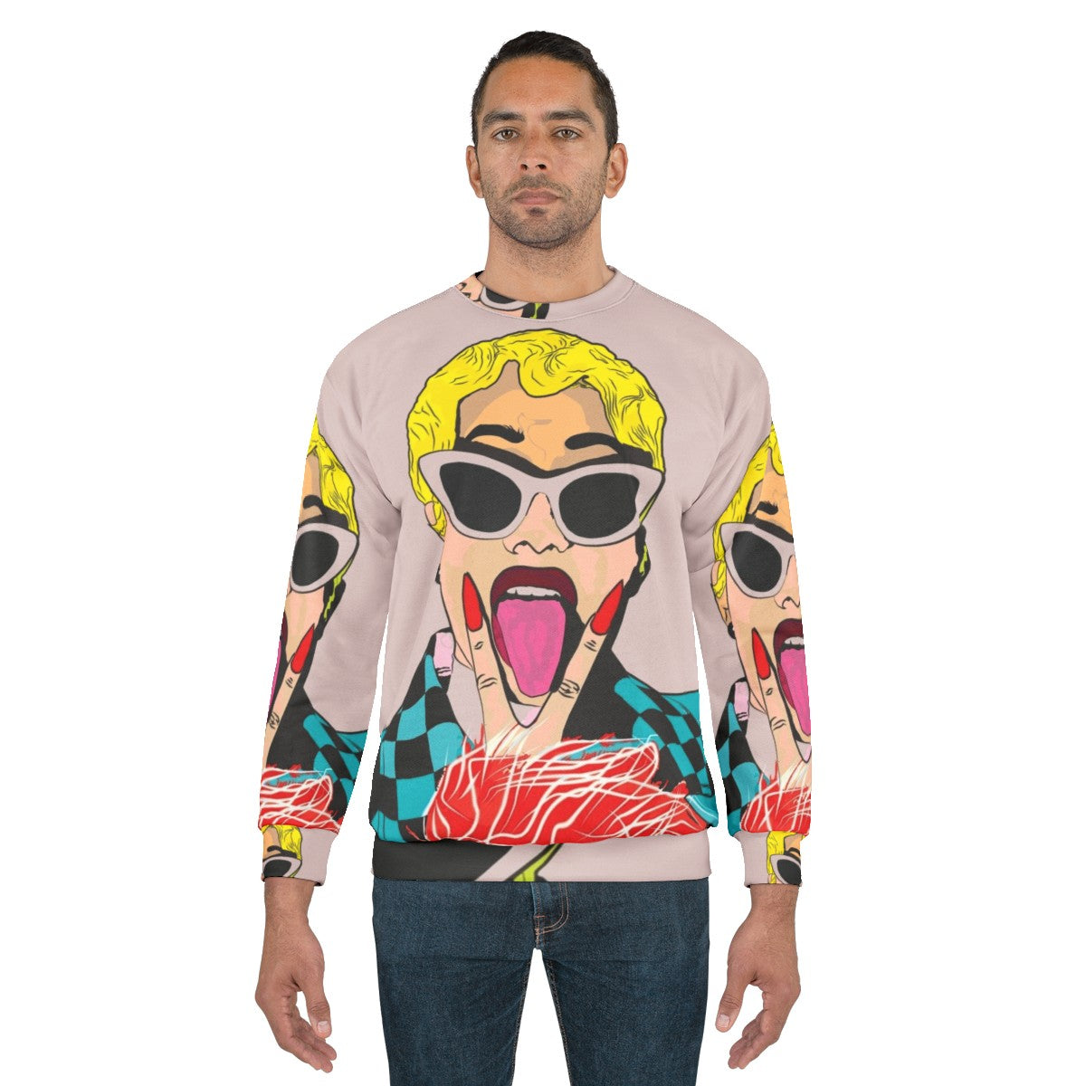 Cardi B Sweatshirt featuring hip hop inspired graphics - men