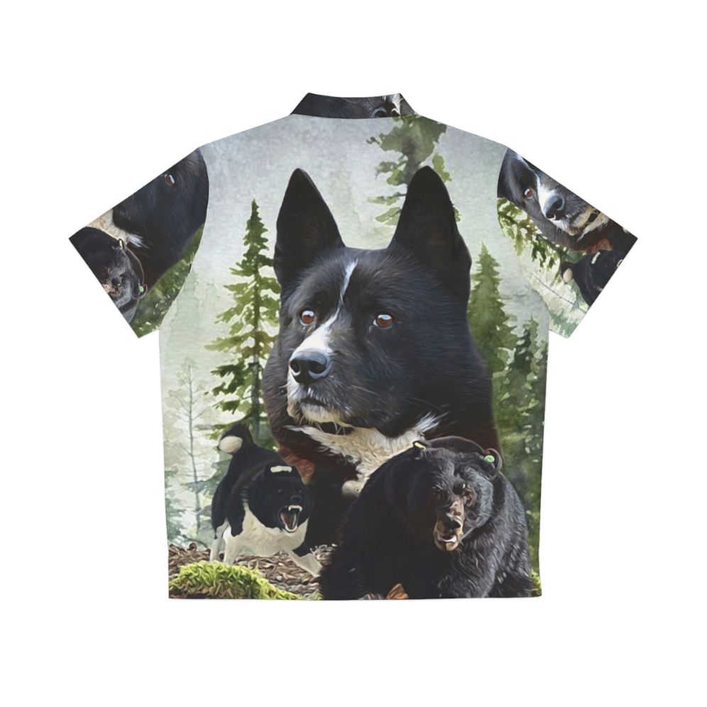 Karelian Bear Dog Hawaiian Shirt for Outdoor Hunting - Back