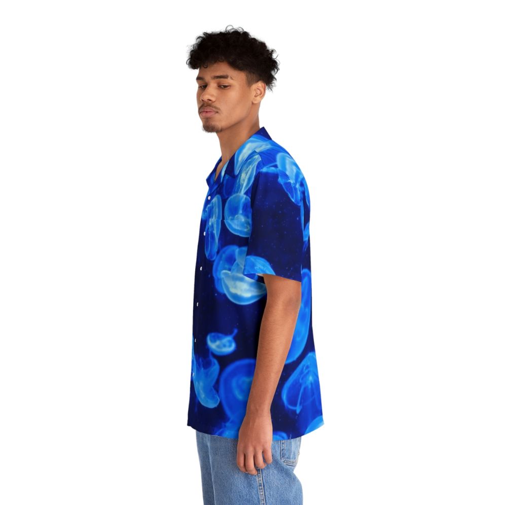 Blue Jellyfish Hawaiian Shirt - People Left