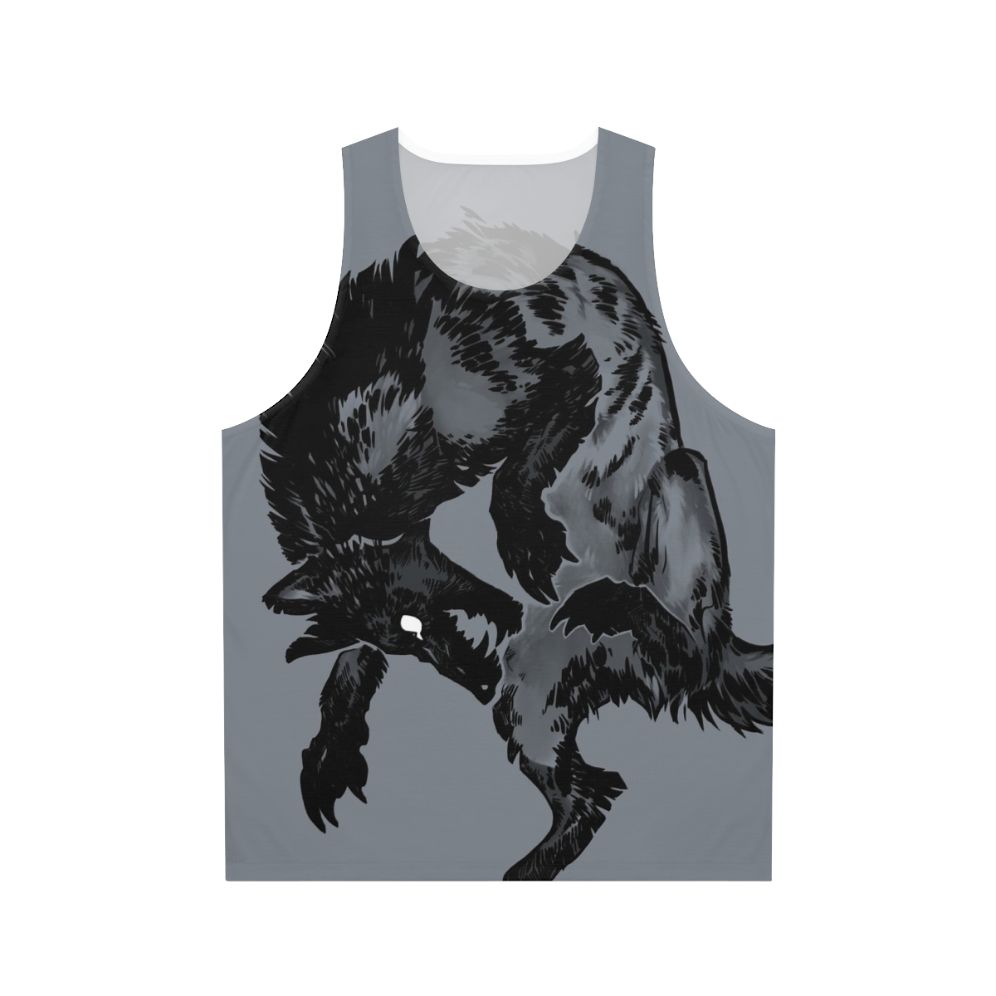 Creepy hyena unisex tank top