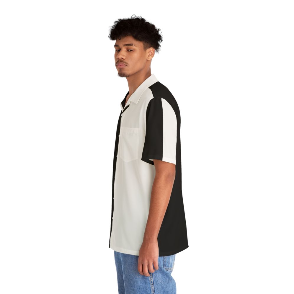 Bicolor black and white hawaiian shirt - People Left