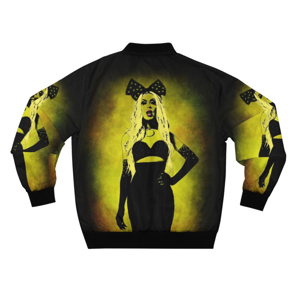 Alaska Thunderfuck 5000 bomber jacket with RuPaul's Drag Race inspired design - Back