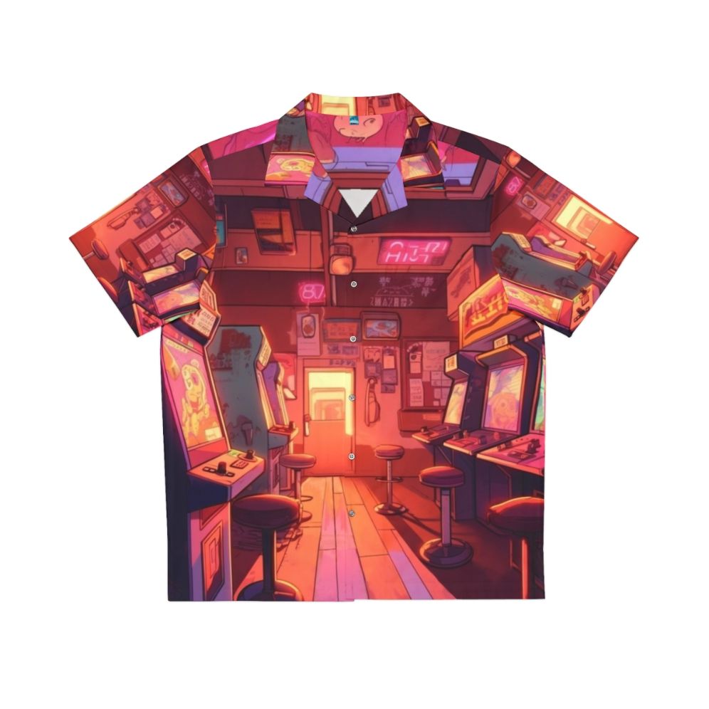 Arcade Hall Hawaiian Shirt featuring Stranger Things inspired design