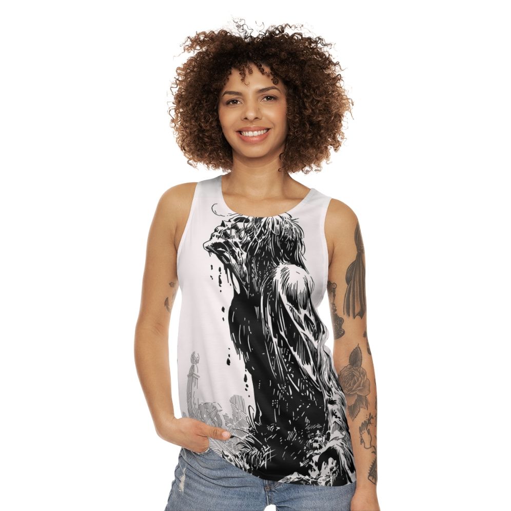 Bernie Wrightson horror comics unisex tank top - women