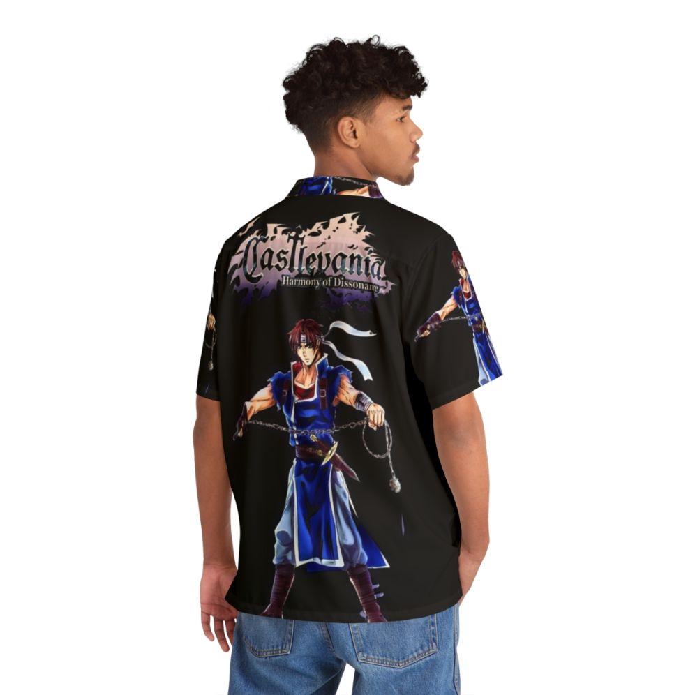 Castlevania inspired Hawaiian shirt featuring Alucard and Belmont characters - People Back