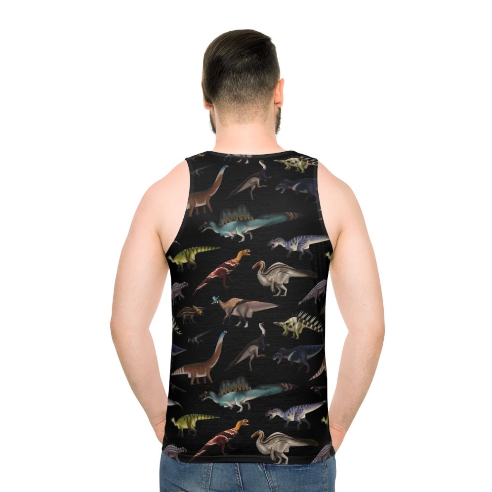 Dinosaur Unisex Tank Top - men back