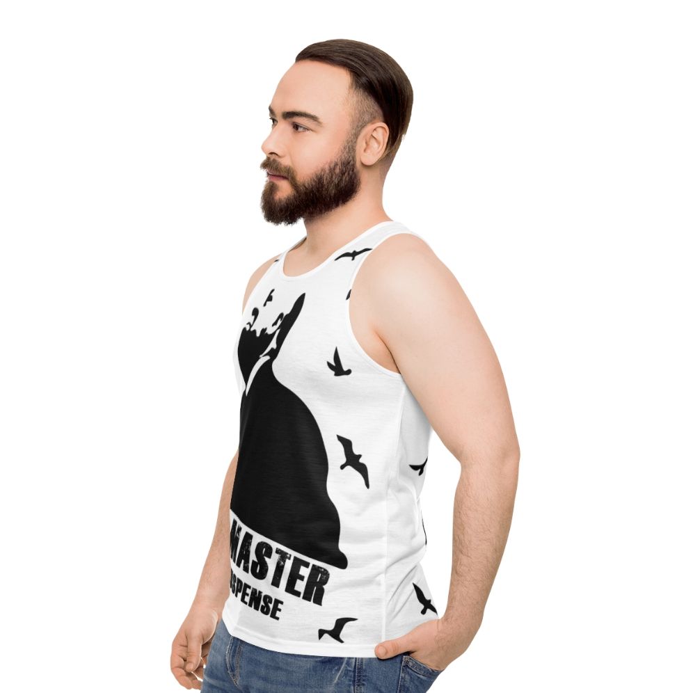 Alfred Hitchcock Master of Suspense Unisex Tank Top - men side