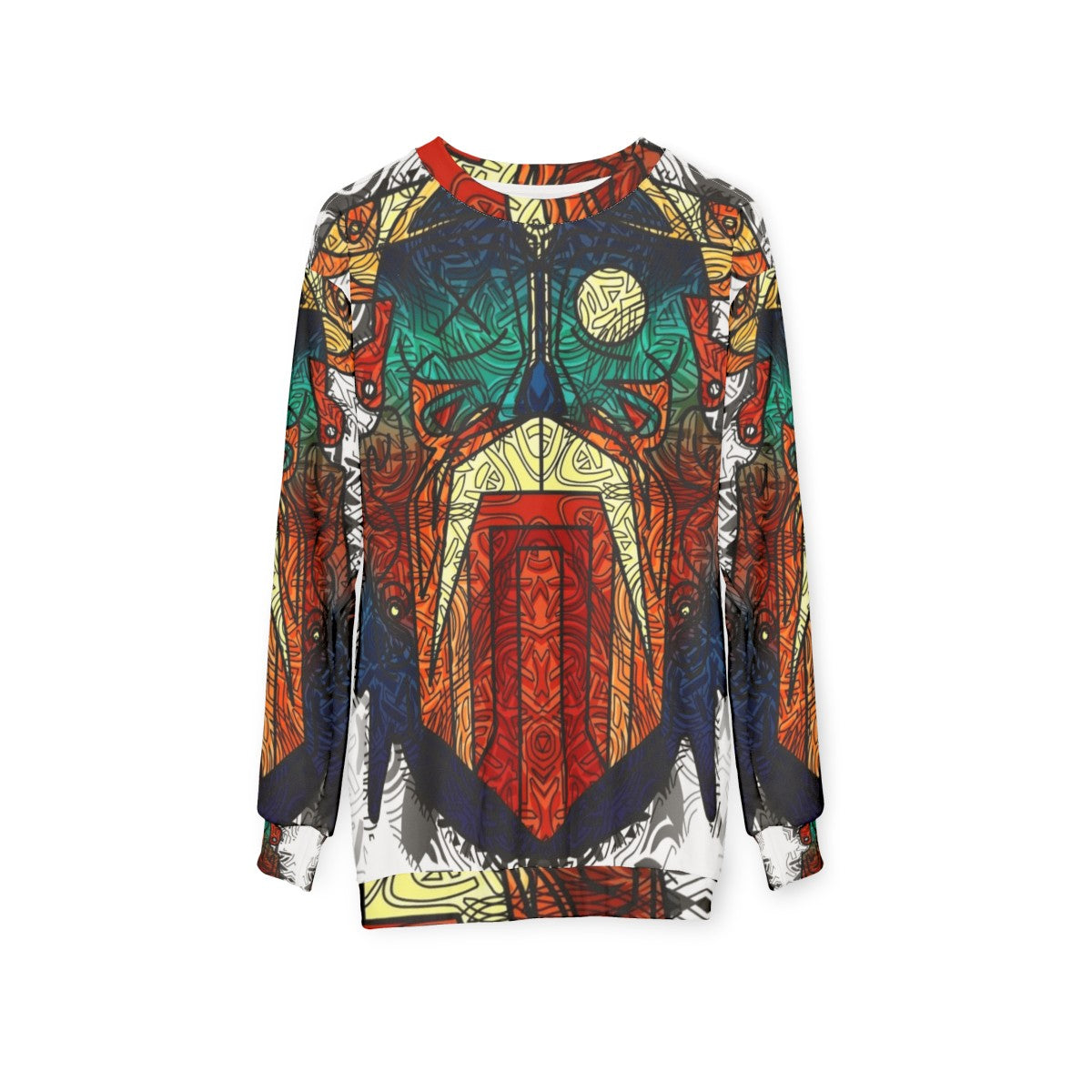 Odin Wodan Geometric Nordic Mythology Sweatshirt - hanging