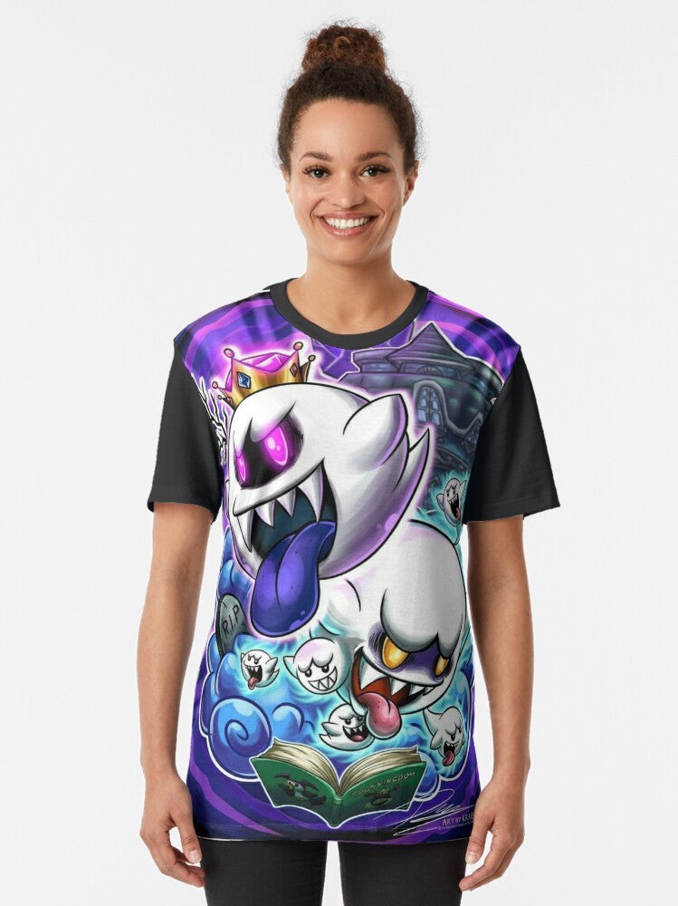 Graphic t-shirt featuring King Boo and Boolosus from the Toon Boos series by Kraus-Illustration on DeviantArt - Women