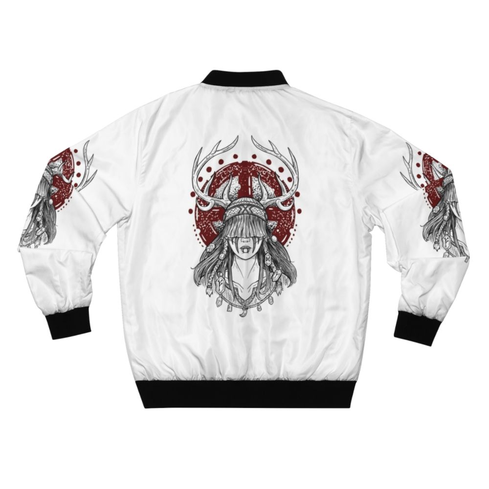 Heilung Celtic Shaman Bomber Jacket with horned shaman and celtic symbols - Back