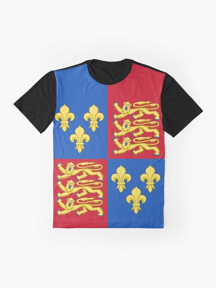 Henry V - Royal Arms of England (1399-1603) Graphic T-Shirt - Flat lay