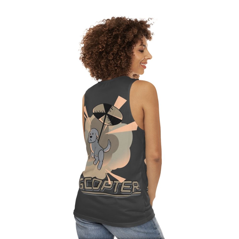 Unisex Dogcopter Tank Top - women back