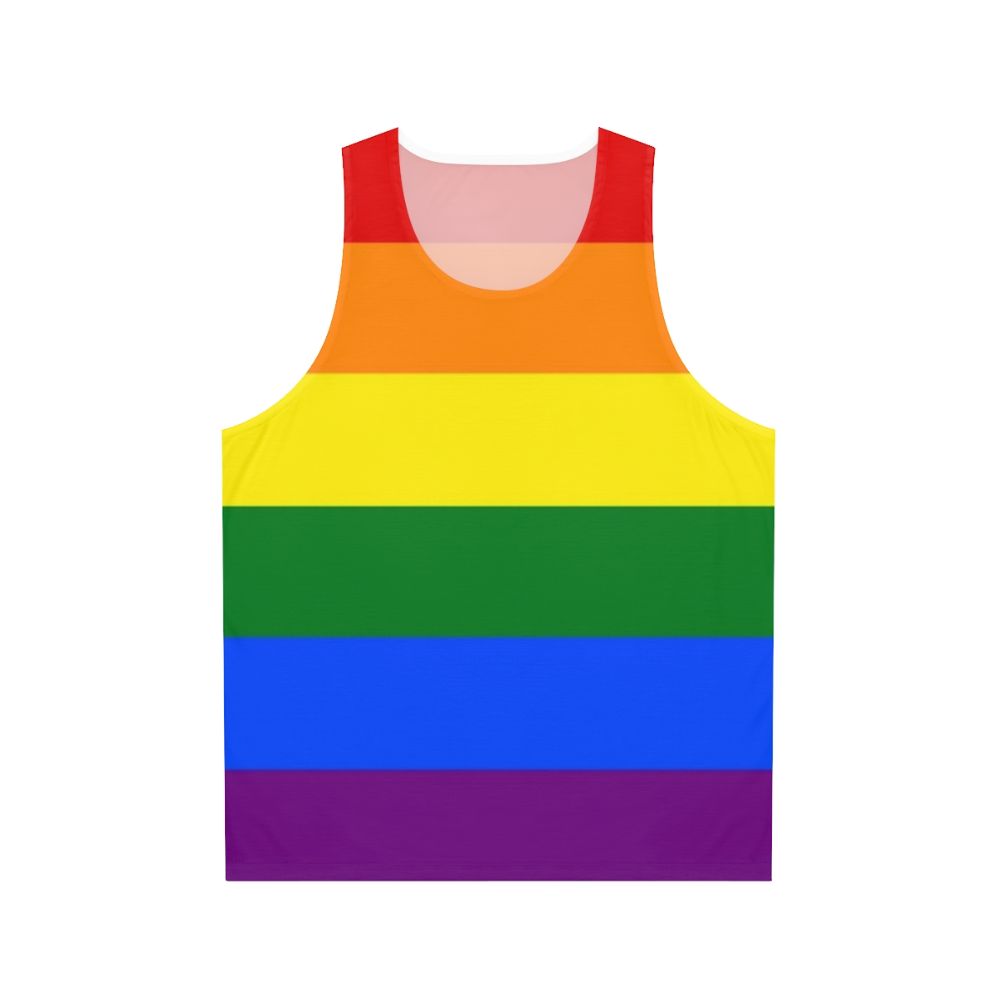 Colorful gay pride rabbits on a unisex tank top