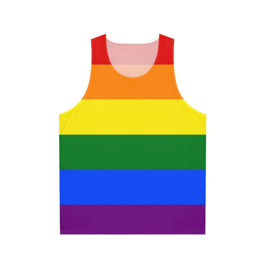 Colorful gay pride rabbits on a unisex tank top