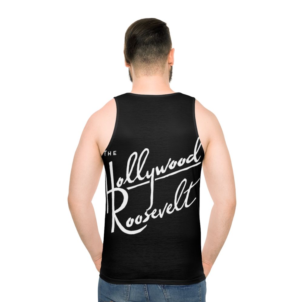 Unisex tank top with Hollywood design - men back