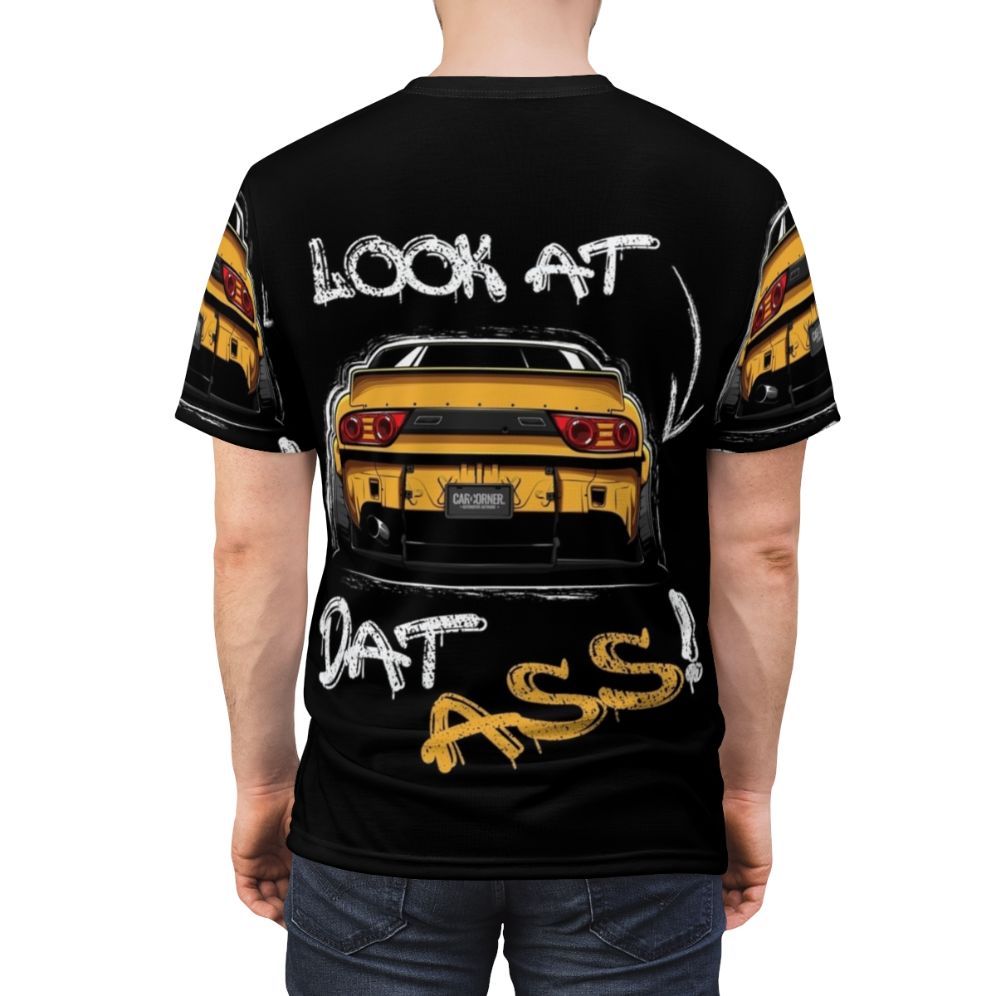 Nissan 200SX inspired all-over print t-shirt design featuring car graphics - men back