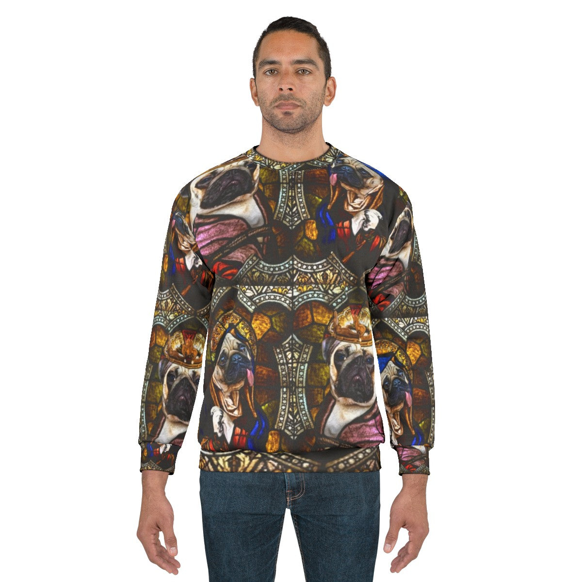 Stained Glass Pug Sweatshirt - men