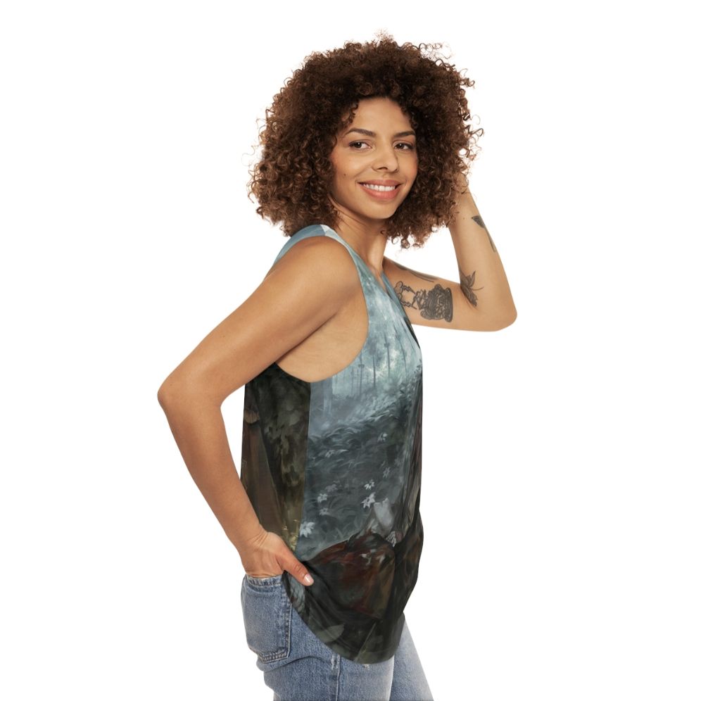 Bloodborne Dark Souls Unisex Gaming Tank Top - women side