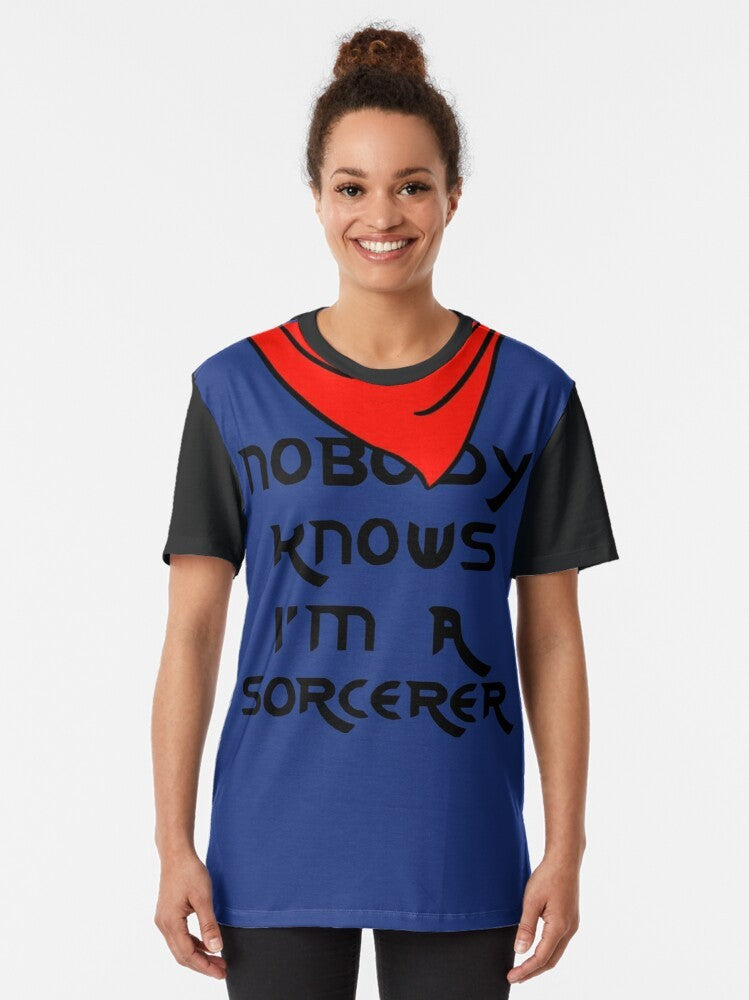 Merlin "Nobody Knows I'm a Sorcerer" graphic t-shirt design - Women