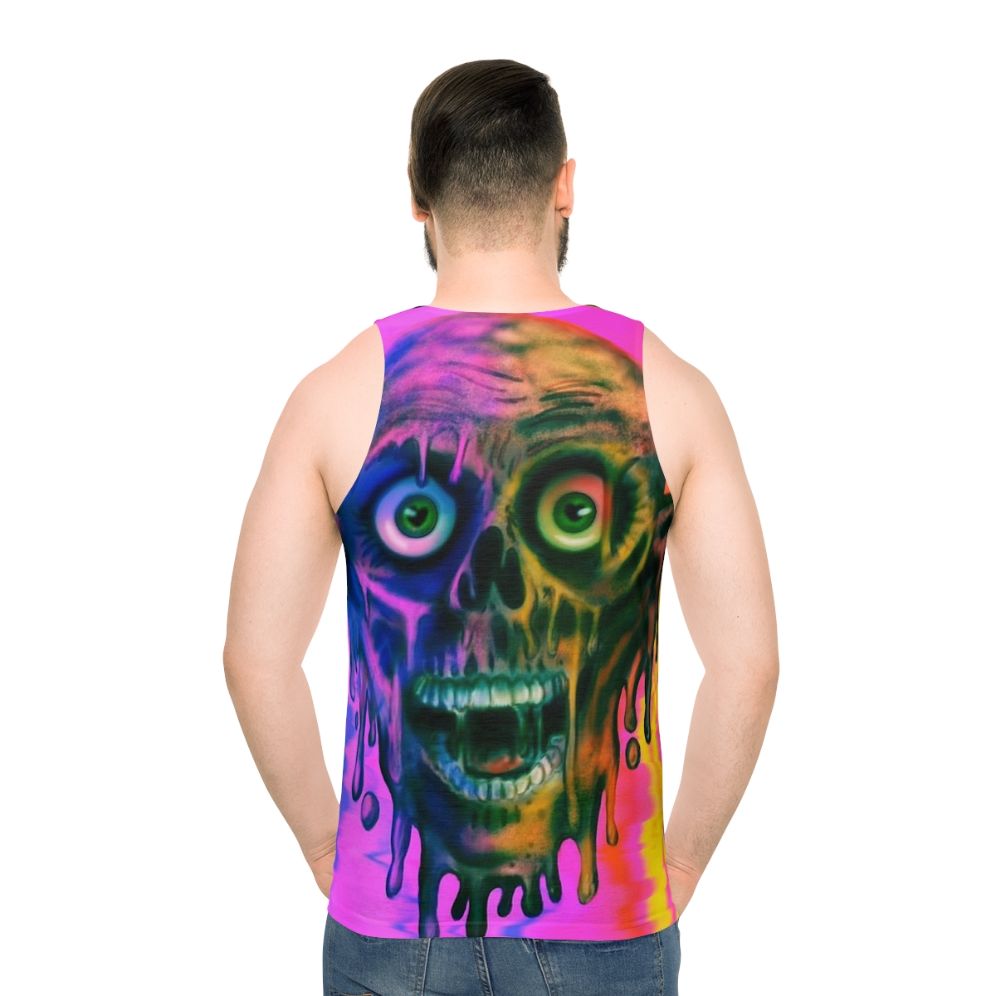 Tar Man Unisex Horror Movie Zombie Tank Top - men back