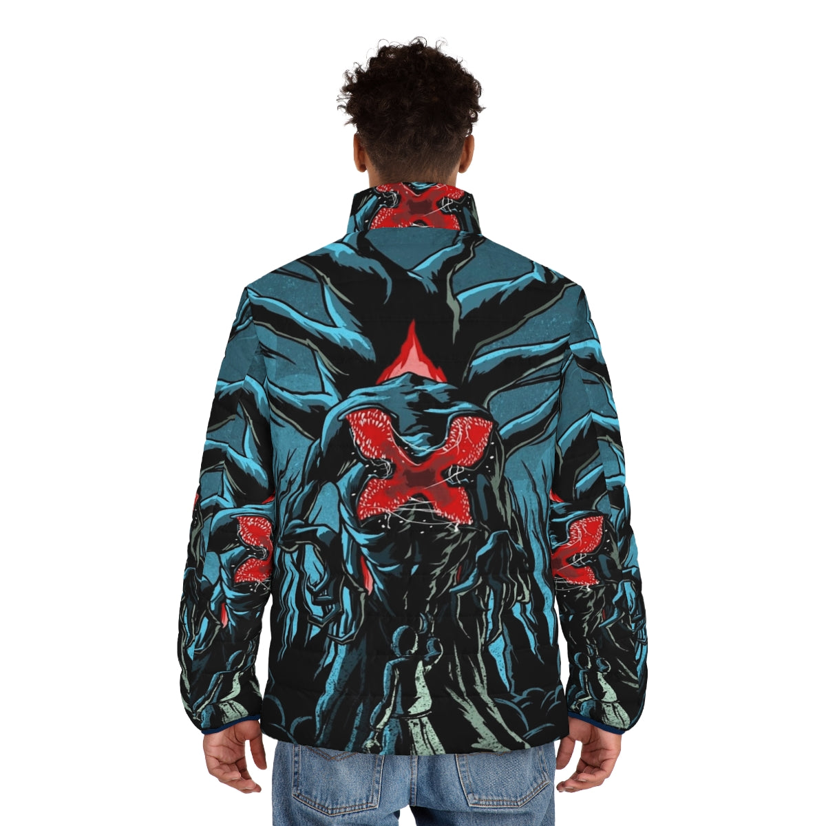 Demogorgon Puffer Jacket - Stranger Things Inspired Monster Coat - men back