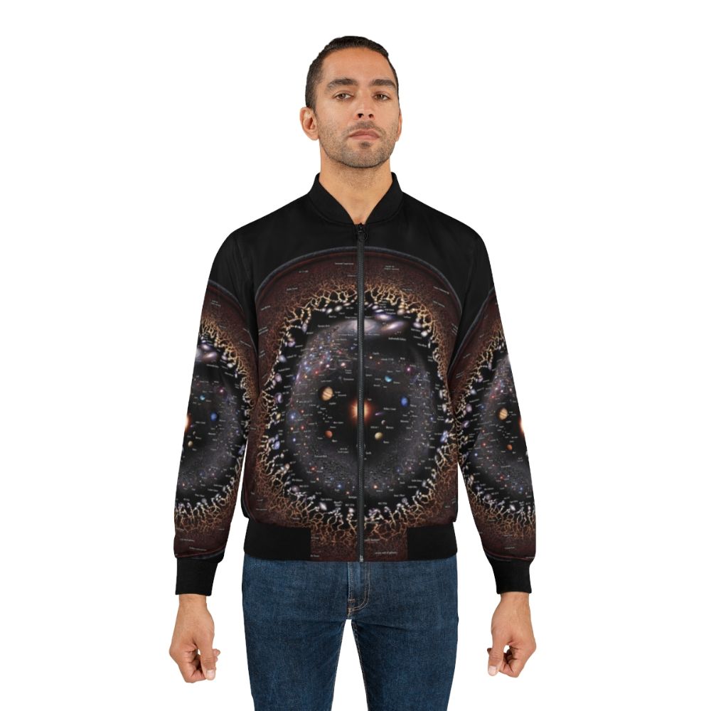 Observable Universe Logarithmic Illustration Bomber Jacket - Lifestyle