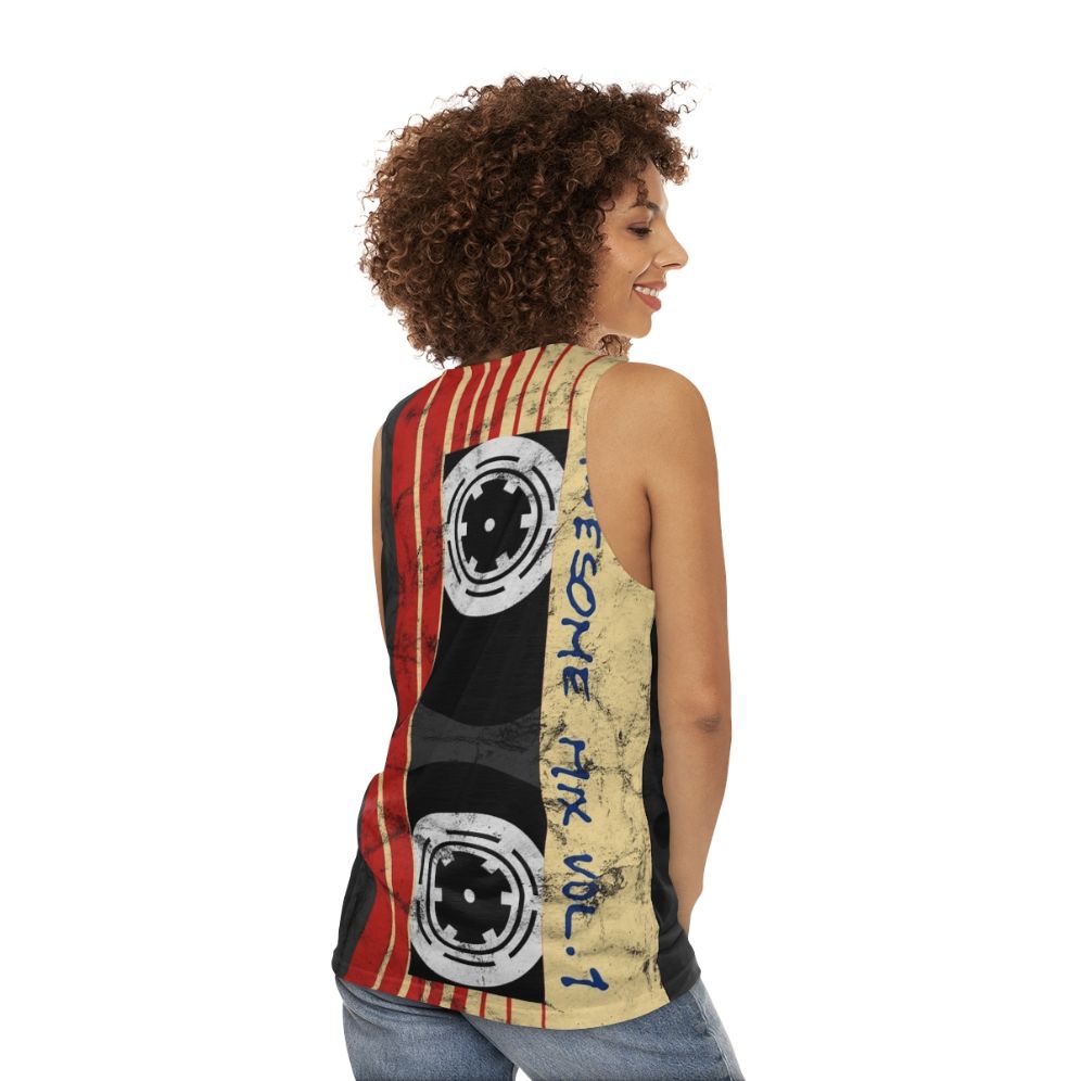 Vintage Awesome Mixtape Vol 1 Unisex Tank Top featuring Marvel Comics characters - women back