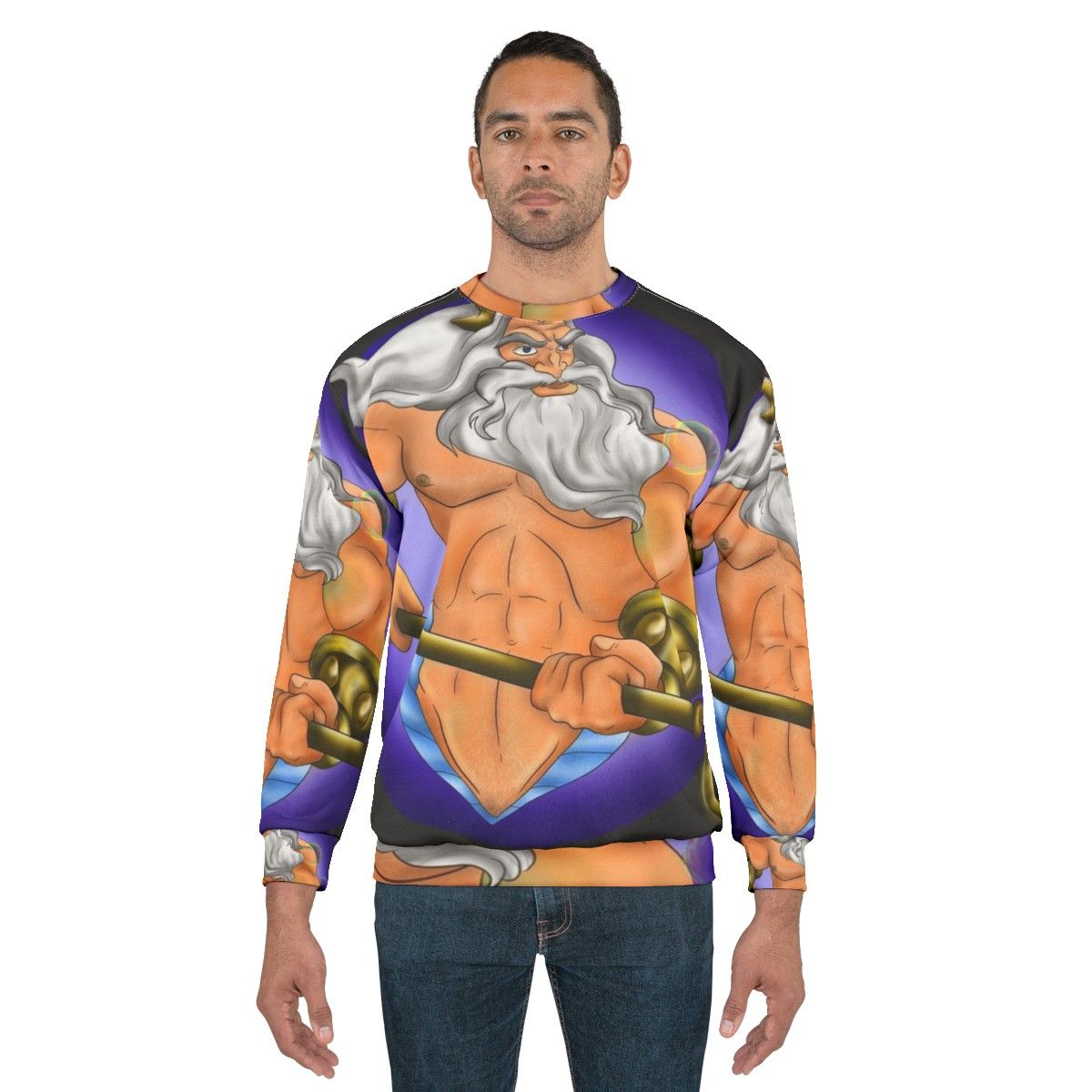 King Triton merman Disney character wearing a sweatshirt - men