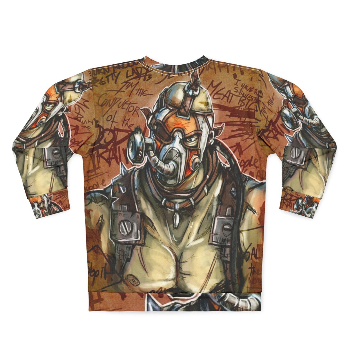 Psycho Sweatshirt 2 - Borderlands Inspired Post-Apocalyptic Fashion - Back