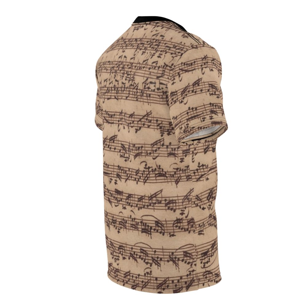 Artistic T-Shirt Featuring the Bach Chaconne for Classical Music Fans - men right