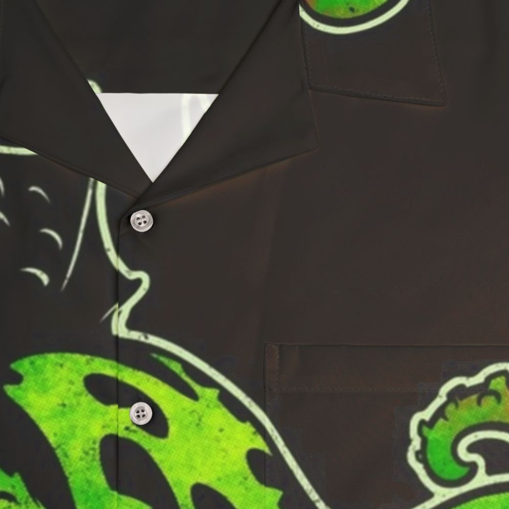 Mickhulhu Mouse Color Hawaiian Shirt featuring Cthulhu and Tentacle Design - Detail