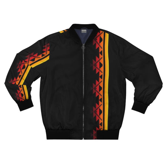 Klamath Tribes Native American Bomber Jacket with tribal and indigenous designs