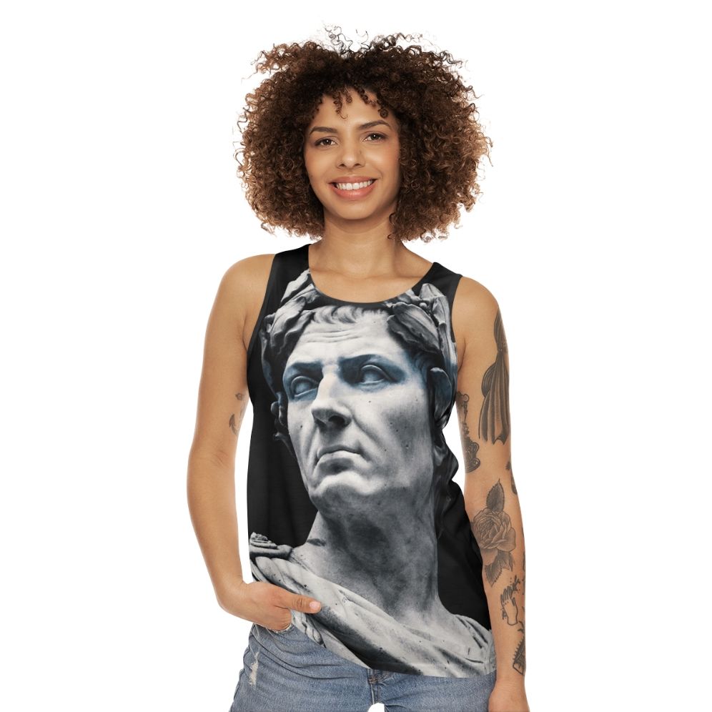 Caesar Unisex Tank Top - Roman General Statue Graphic Tee - women