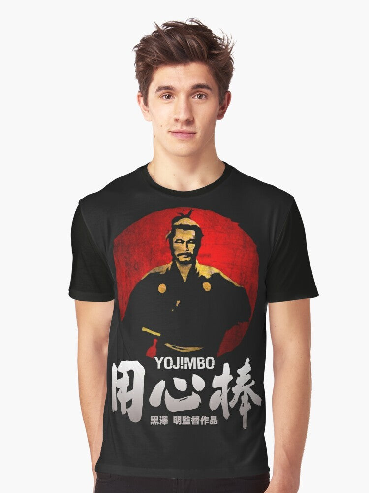 Graphic t-shirt design featuring Akira Kurosawa's classic samurai film "Yojimbo" - Men