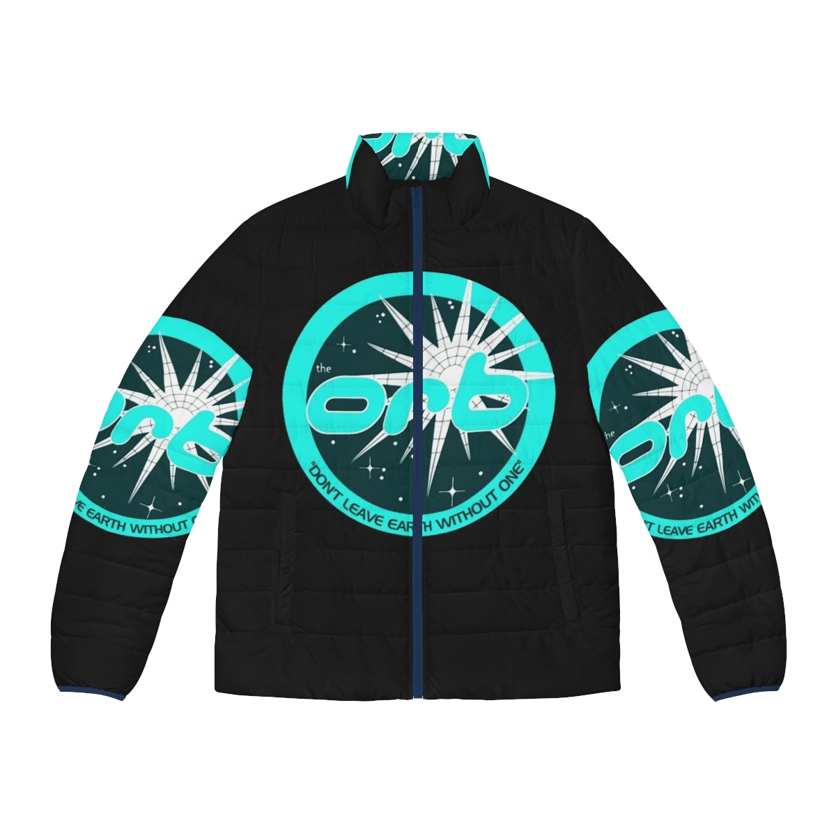 The Orb electronic music-inspired 90s art puffer jacket