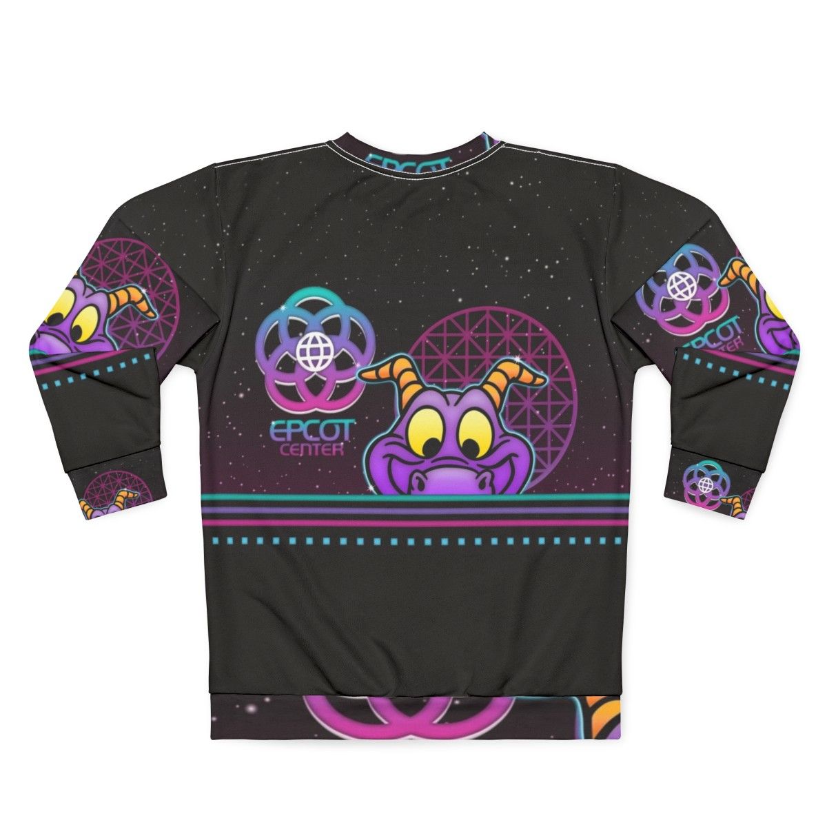 80s Glow Figment Disney Sweatshirt - Back