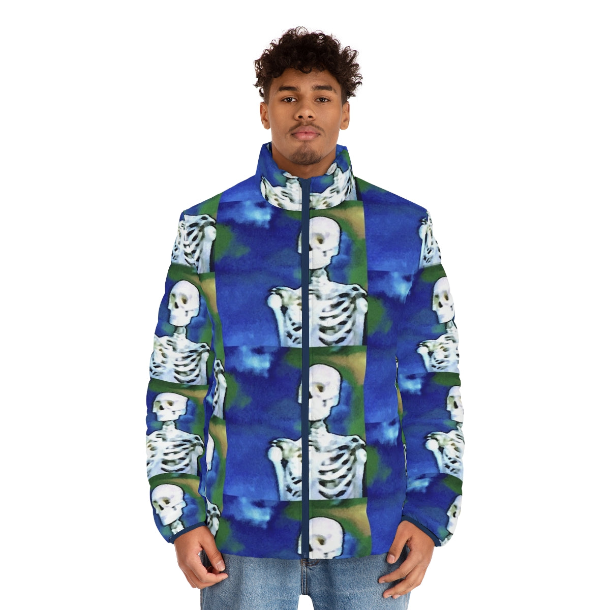 Bones Sesh Unrendered Album Rap Puffer Jacket - men front