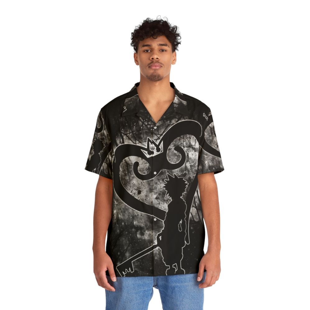 Sora's Keyblade Hawaiian Shirt from Kingdom Hearts - People Front