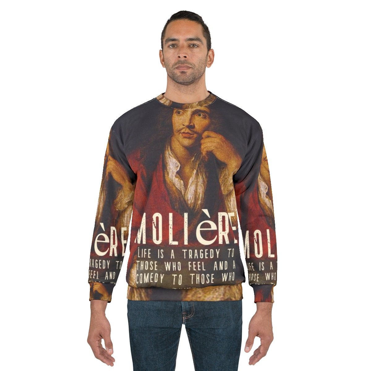 Molière Tragicomedy Quotes Baroque Sweatshirt - men