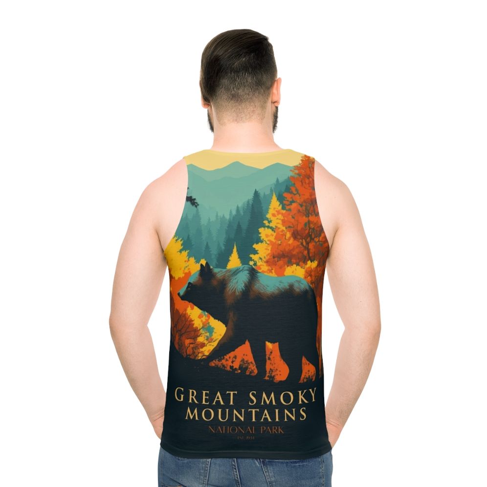 Great Smoky Mountains Unisex Tank Top - men back