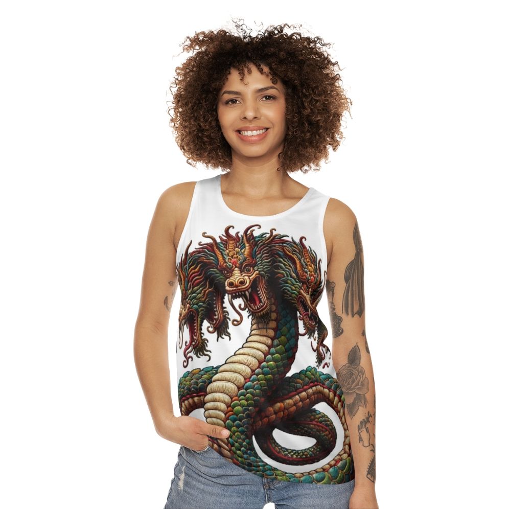 Embroidered Hydra Unisex Fantasy Tank Top - women