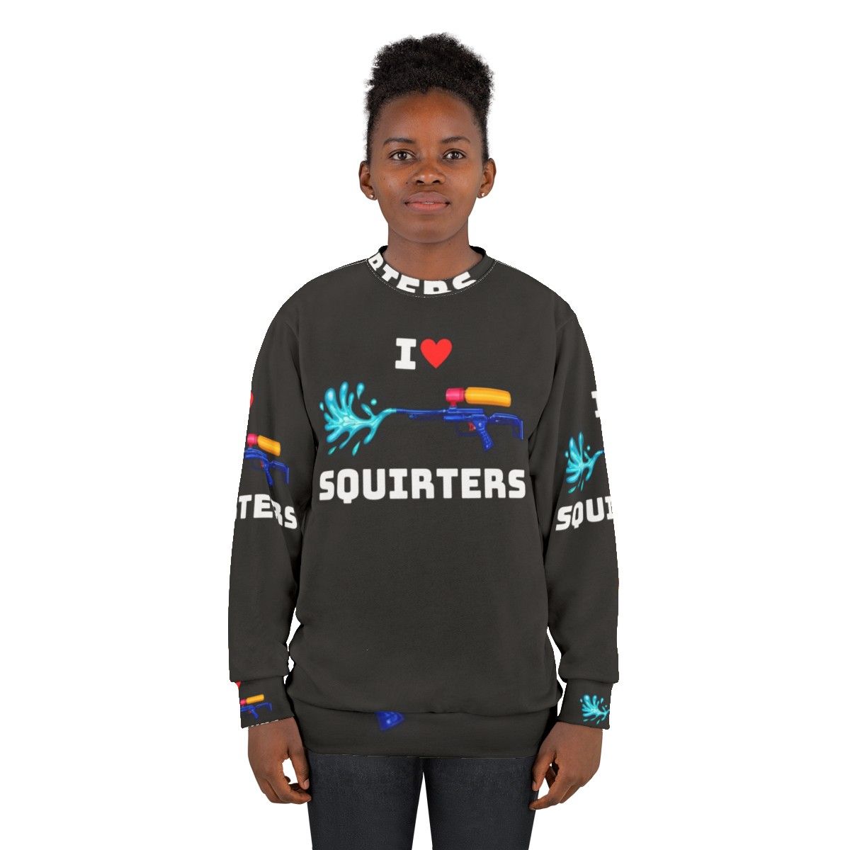 I Love Squirters Sweatshirt with Cute Squirrel Graphic - women